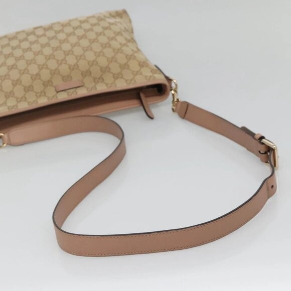 GUCCI GG Canvas Shoulder Bag Beige Gold 388924 Auth 141915 - Picture 8 of 16